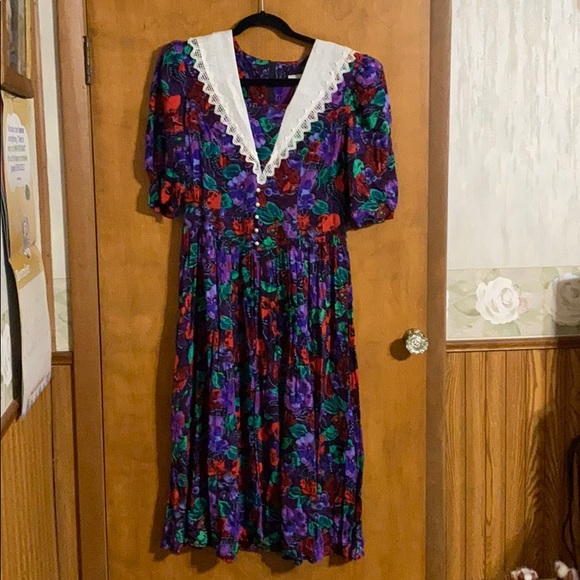 Vintage 90’s Floral Dress Sz 14 - Picture 1 of 5